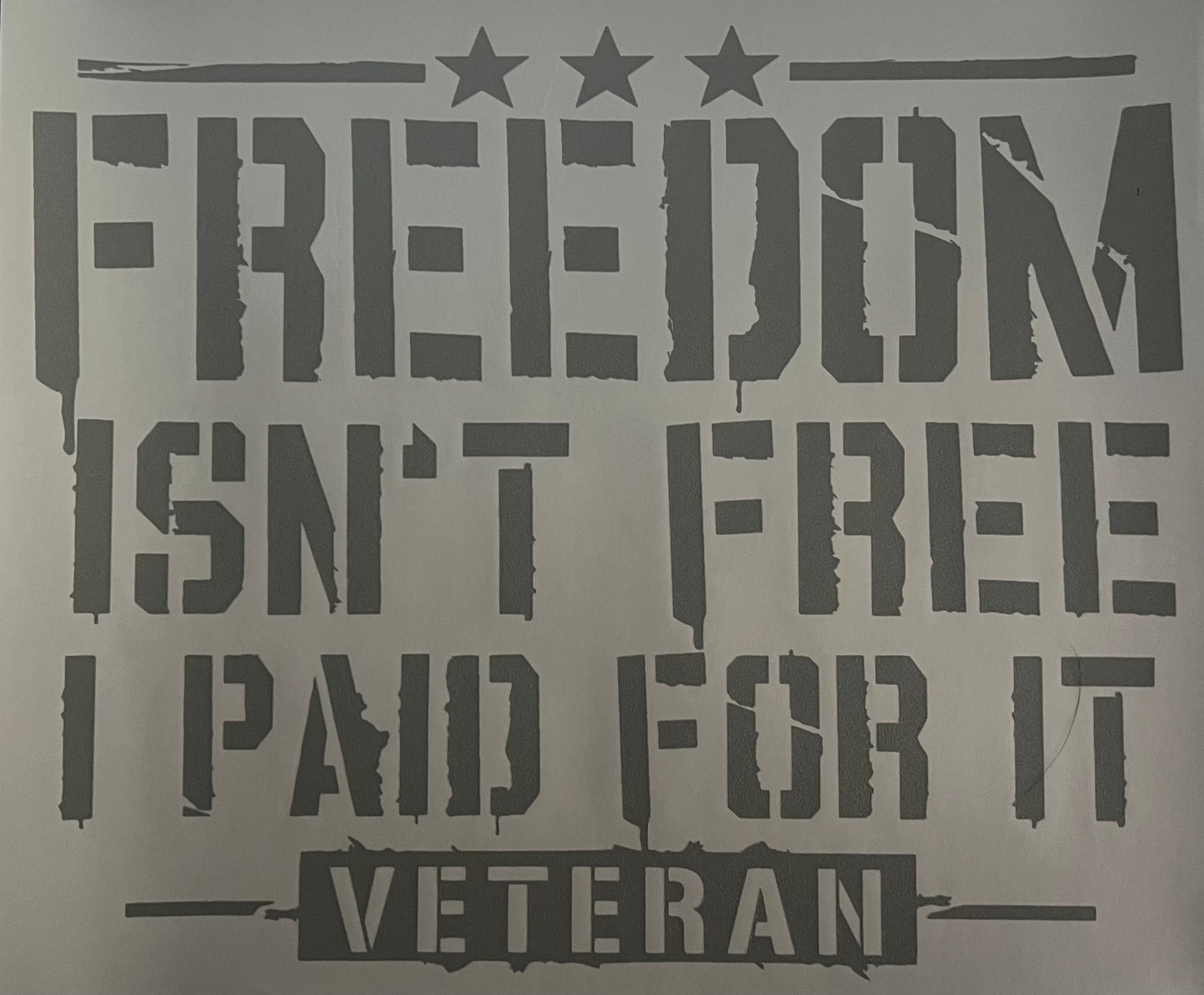 Freedom isn’t free