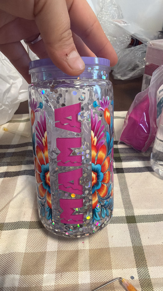 Snow globe tumbler - LIVE